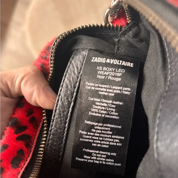 Zadig & Voltaire Red Leopard Crossbody Bag - Picture 4 of 4